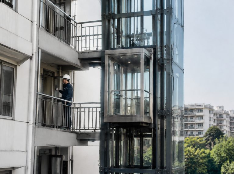 丹东旧楼加建观光电梯